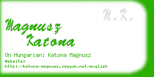 magnusz katona business card